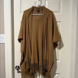AW- Brown Fringe Knit Cardigan